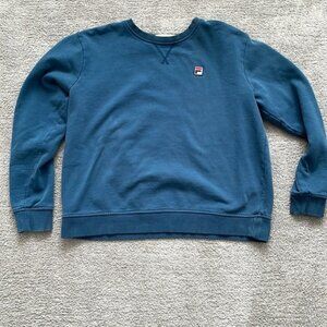 VGC Womens Fila Crop Crew Neck Sweatshirt Green Size XXL